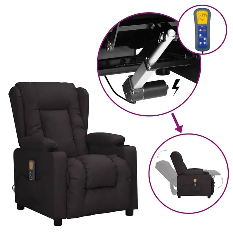 Verstelbare elektrische massagestoel voor ultiem comfort en ontspanning - Zwart / 1 - Elektrische massagestoelen
