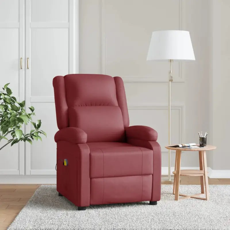 Verstelbare elektrische massagestoel voor ultiem comfort - Wijnrood / 1 - Elektrische massagestoelen