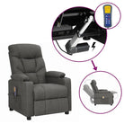 Verstelbare elektrische massagestoel voor verminderde fysieke belasting - Donkergrijs / 1 - Elektrische massagestoelen