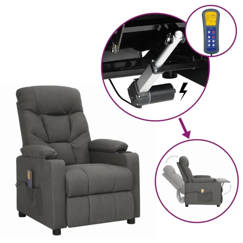 Verstelbare elektrische massagestoel voor verminderde fysieke belasting - Donkergrijs / 1 - Elektrische massagestoelen