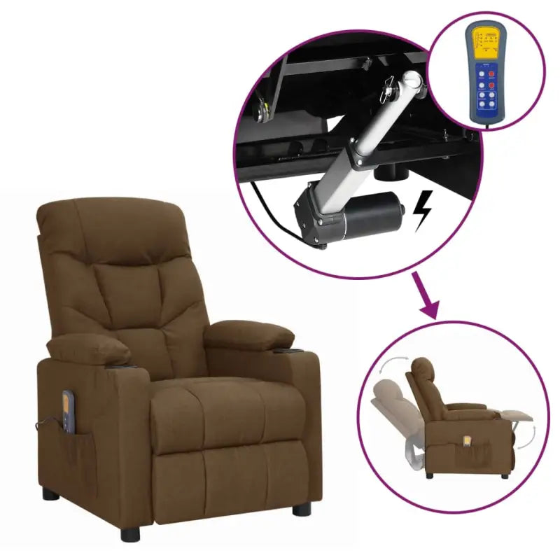 Verstelbare elektrische massagestoel voor verminderde fysieke belasting - Bruin / 1 - Elektrische massagestoelen