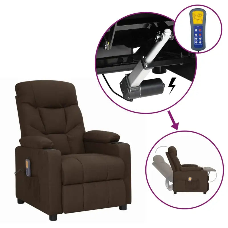 Verstelbare elektrische massagestoel voor verminderde fysieke belasting - Donkerbruin / 1 - Elektrische massagestoelen