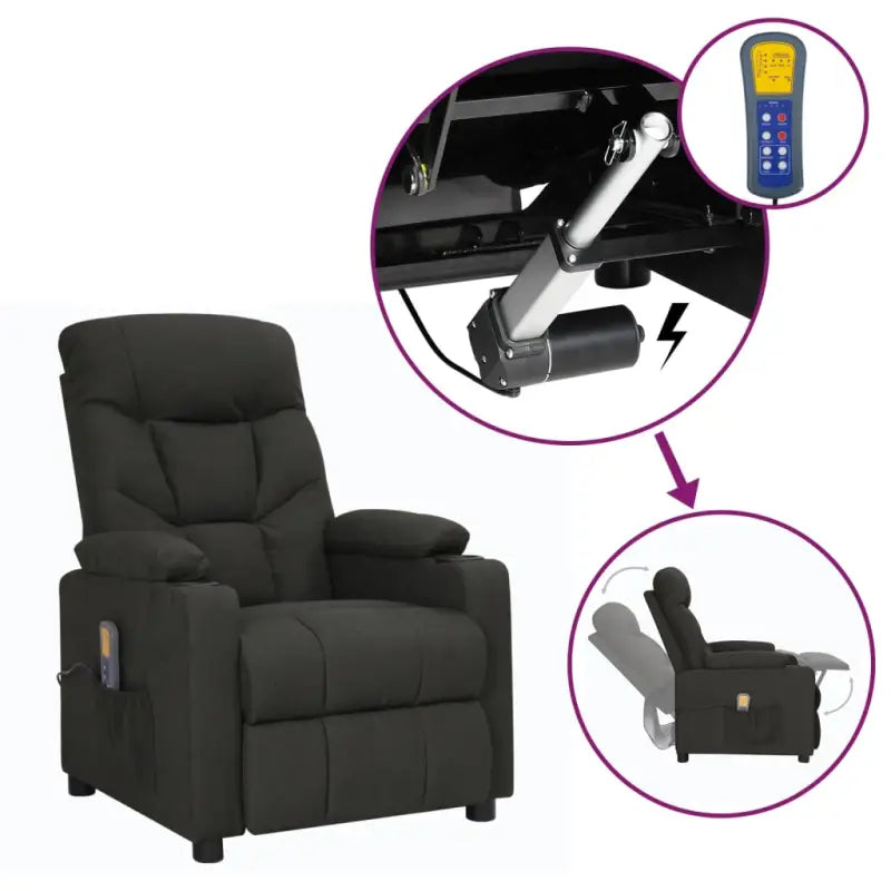 Verstelbare elektrische massagestoel voor verminderde fysieke belasting - Zwart / 1 - Elektrische massagestoelen