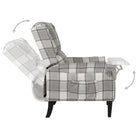 Verstelbare fauteuil met zachte stof en duurzame houten poten totale afmetingen - Fauteuils & Relaxfauteuils
