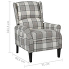 Verstelbare fauteuil met zachte stof en duurzame houten poten totale afmetingen - Fauteuils & Relaxfauteuils