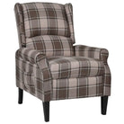 Verstelbare fauteuil met zachte stof en duurzame houten poten totale afmetingen - Beige / 1 - Fauteuils & Relaxfauteuils