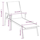Verstelbare verstelbare loungestoel met textileen stof en stabiel stalen frame - Ligstoelen