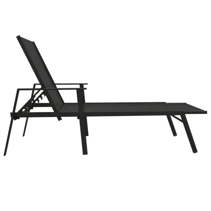 Verstelbare verstelbare loungestoel met textileen stof en stabiel stalen frame - Ligstoelen