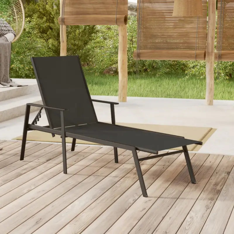 Verstelbare verstelbare loungestoel met textileen stof en stabiel stalen frame - Ligstoelen