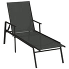 Verstelbare verstelbare loungestoel met textileen stof en stabiel stalen frame - Ligstoelen