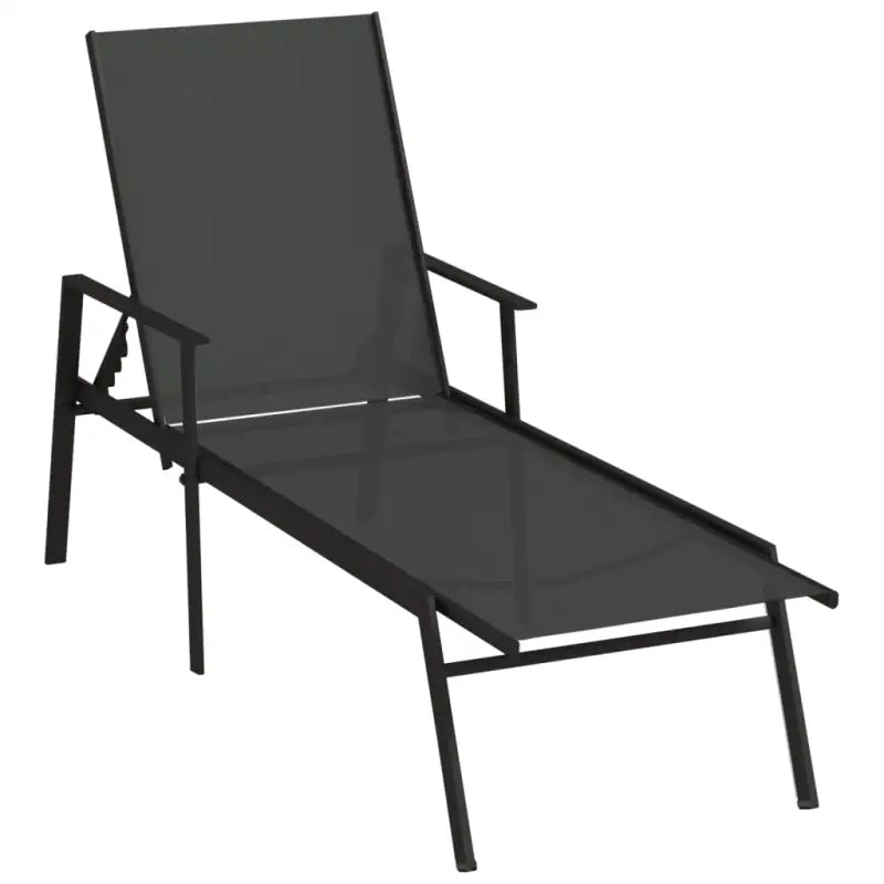 Verstelbare verstelbare loungestoel met textileen stof en stabiel stalen frame - Ligstoelen