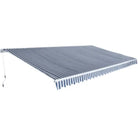 Verstelbare luifel met stevig aluminium frame voor tuin en terras - Zwart en wit / 1 - Zonwering