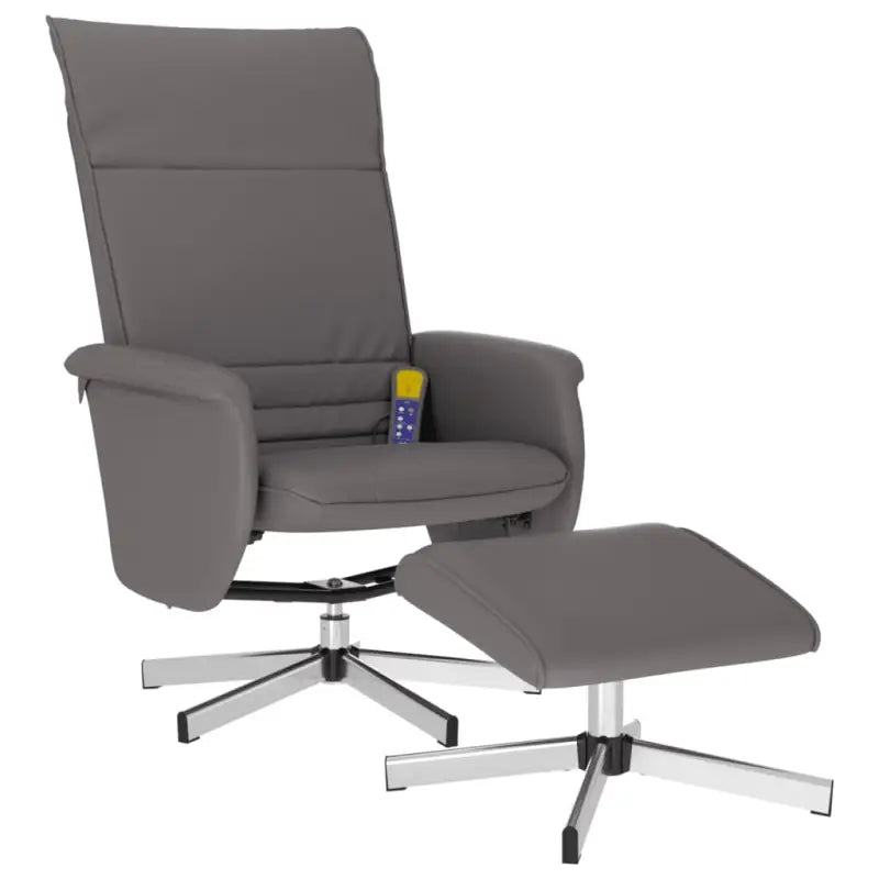 Verstelbare massagestoel met 6 massagepunten voor ultiem comfort - Grijs / 1 - Fauteuils & Relaxfauteuils