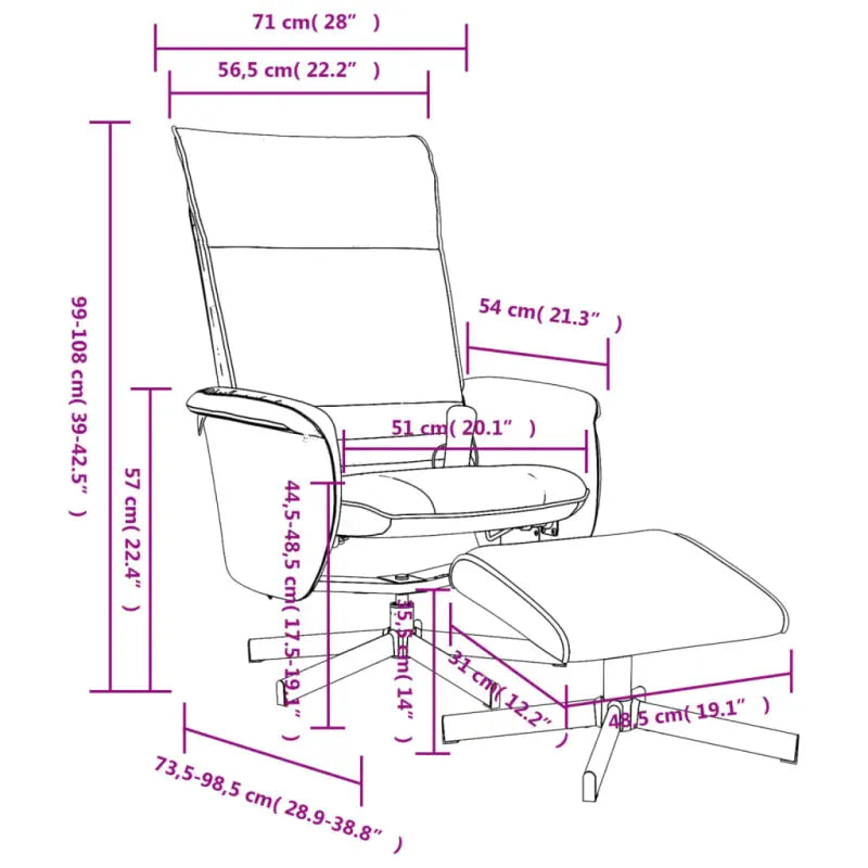 Verstelbare massagestoel met 6 massagepunten voor ultiem comfort - Grijs / 1 - Fauteuils & Relaxfauteuils