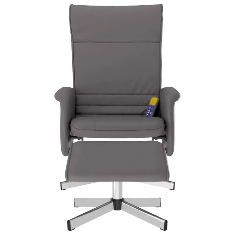 Verstelbare massagestoel met 6 massagepunten voor ultiem comfort - Grijs / 1 - Fauteuils & Relaxfauteuils