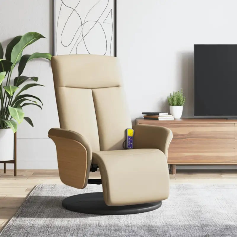 Verstelbare massagestoel voor ultiem comfort en gerichte massageplezier - Crème / 1 - Fauteuils & Relaxfauteuils