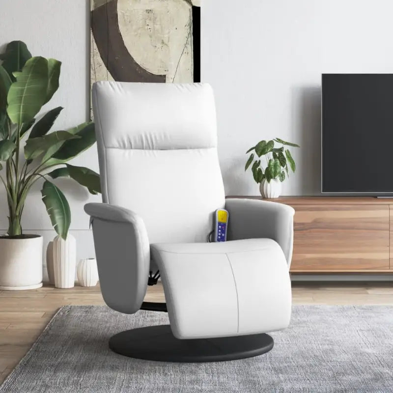 Verstelbare massagestoel voor ultiem comfort en gerichte massage - Wit / 1 - Fauteuils & Relaxfauteuils