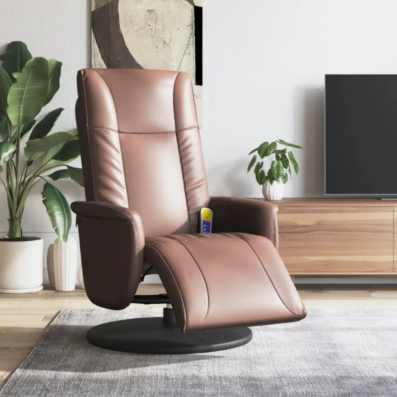 Verstelbare massagestoel voor ultiem comfort en ontspanning - Bruin / 1 - Fauteuils & Relaxfauteuils