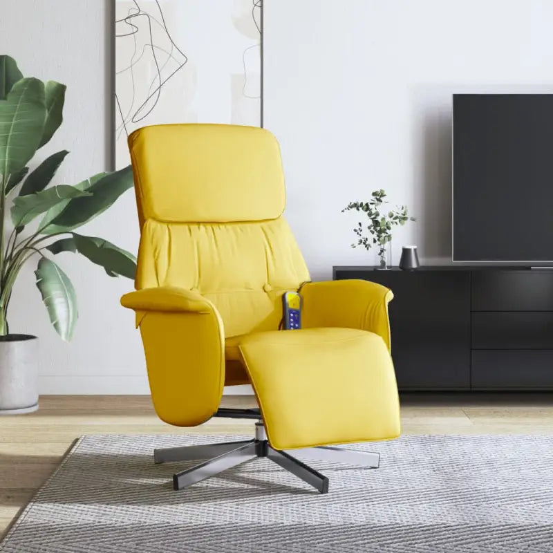 Verstelbare massagestoel voor ultiem comfort en ontspanning - Lichtgeel / 1 - Fauteuils & Relaxfauteuils