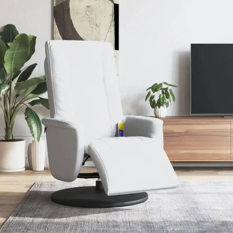 Verstelbare massagestoel voor ultiem comfort en ontspanning - Wit / 1 - Fauteuils & Relaxfauteuils