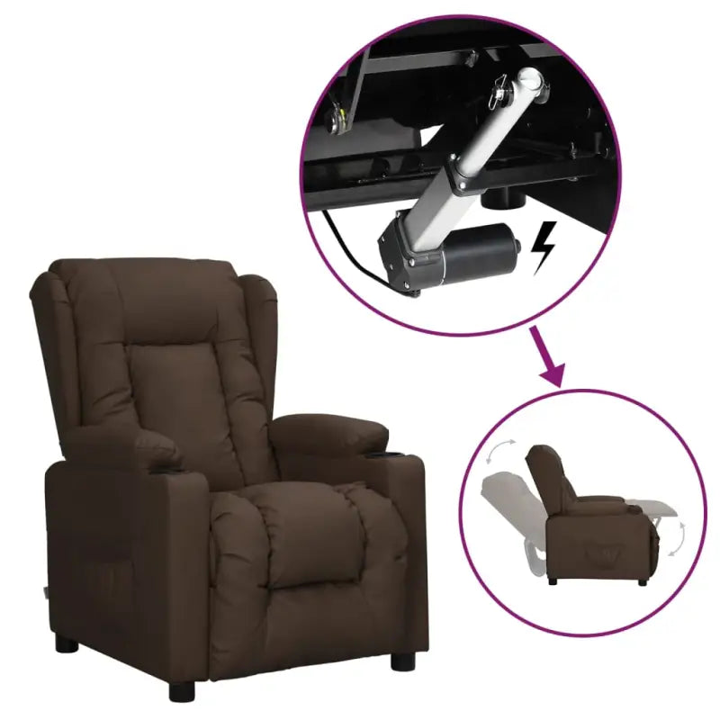 Verstelbare stoel met elektrische motor voor ultiem comfort - Bruin / 1 - Fauteuils & Relaxfauteuils