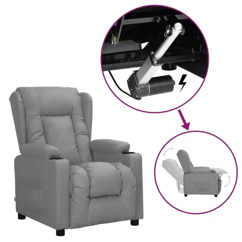 Verstelbare stoel met elektrische motor voor ultiem comfort - Grijs / 1 - Fauteuils & Relaxfauteuils