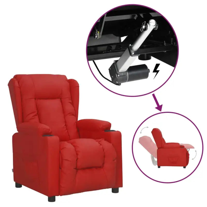Verstelbare stoel met elektrische motor voor ultiem comfort - Wijnrood / 1 - Fauteuils & Relaxfauteuils