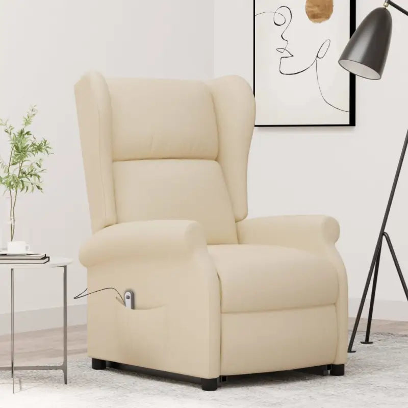 Verstelbare stoel met verstelbare rugleuning en voetensteun voor ultiem comfort - Crème / 1 - Fauteuils & Relaxfauteuils