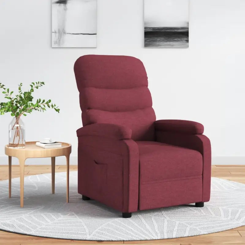 Verstelbare stoel voor comfortabel ontspannen en relaxen - Wijnrood / 1 - Fauteuils & Relaxfauteuils