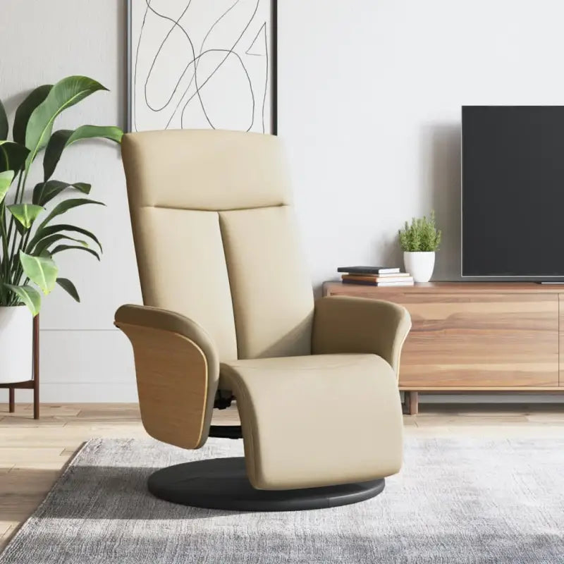 Verstelbare stoel voor comfortabel ontspannen na een drukke dag - Crème / 1 - Fauteuils & Relaxfauteuils