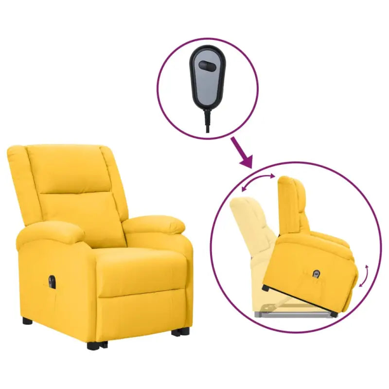Verstelbare stoel voor comfortabel relaxen en verstelbare rugleuning - Geel / 1 - Fauteuils & Relaxfauteuils