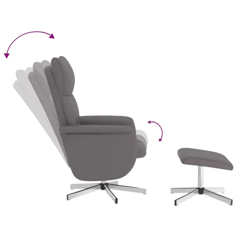 Verstelbare stoel voor ultiem ontspanning en comfort - Grijs / 1 - Fauteuils & Relaxfauteuils