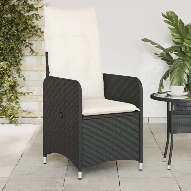 Verstelbare tuinstoel met poly rattan voor een comfortabele zitervaring - Zwart / 2 / Zonder voetensteun - Tuinstoelen
