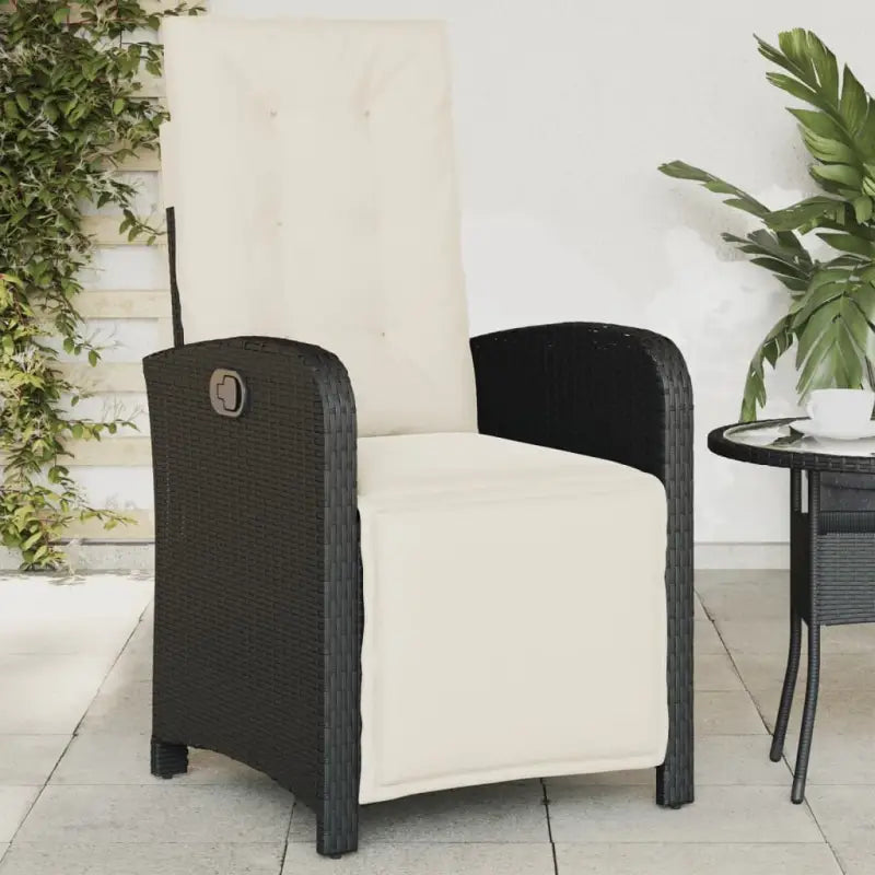 Verstelbare tuinstoel van poly rattan met wasbare hoes - Tuinstoelen