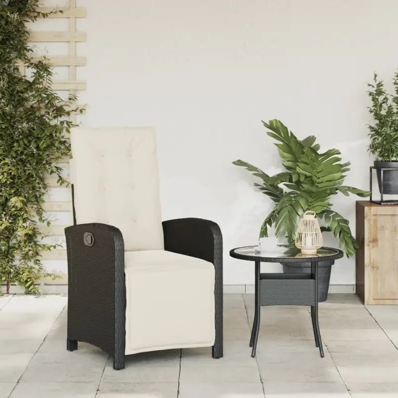 Verstelbare tuinstoel van poly rattan met wasbare hoes - Tuinstoelen