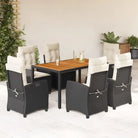 Verstelbare tuinstoelen set in zwart materiaal met gepoedercoat staal - 150 cm tafellengte / Zonder voetensteun