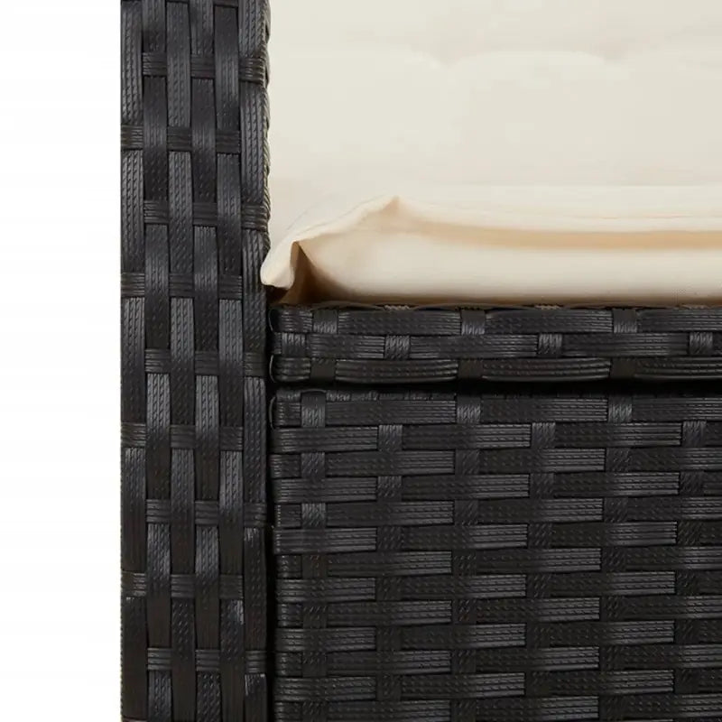 Verstelbare tuinstoelen set in zwart materiaal met gepoedercoat staal - Tuinsets