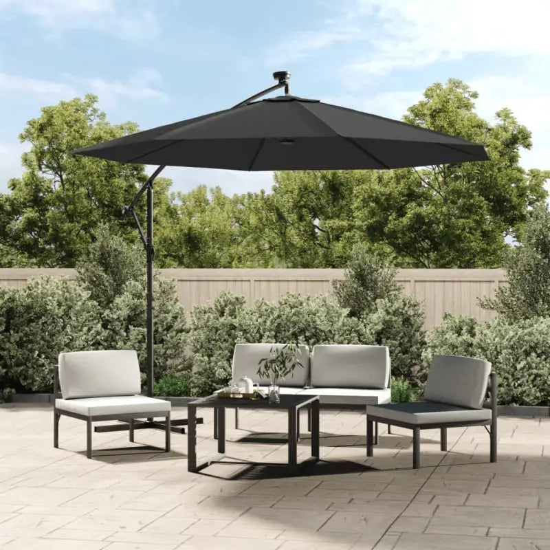 Vervangend parasoldoek voor schaduw en UV-bescherming - Antraciet / 350 cm / 1 - Parasol- & zonweringdoeken