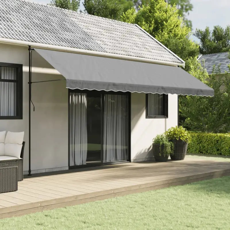 Vervangingsdoek voor Luifelrok voor een Frisse uitstraling - Antraciete strepen / 5 m / 1 - Zonwering