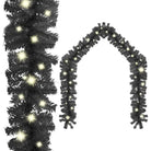 VidaXL kerstslinger met LED-verlichting voor betoverende kerstdecoratie - Zwart / 20 m / 1 - Kerstverlichting