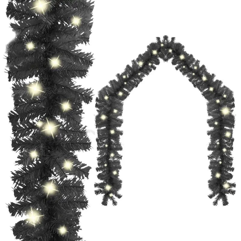 VidaXL kerstslinger met LED-verlichting voor betoverende kerstdecoratie - Zwart / 5 m / 1 - Kerstverlichting