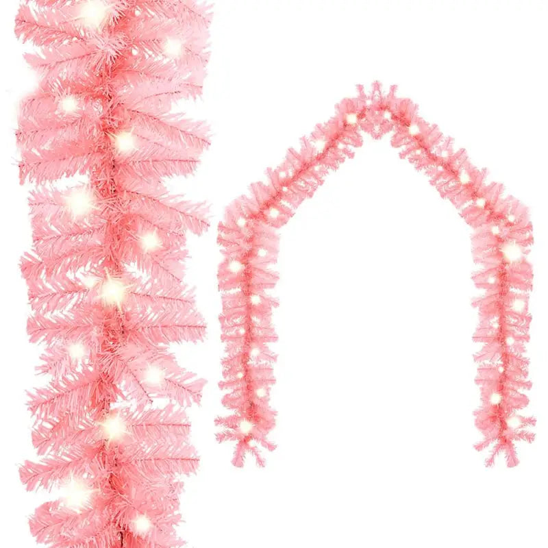VidaXL kerstslinger met LED-verlichting voor betoverende kerstdecoratie - Roze / 20 m / 1 - Kerstverlichting