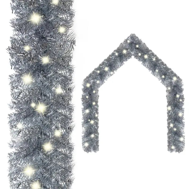 VidaXL kerstslinger met LED-verlichting voor betoverende kerstdecoratie - Zilver / 20 m / 1 - Kerstverlichting