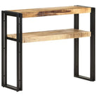 vidaXL Wandtafel 150x30x75 cm massief acaciahout - 1 / 90 cm / Ruw mangohout - Bijzettafels