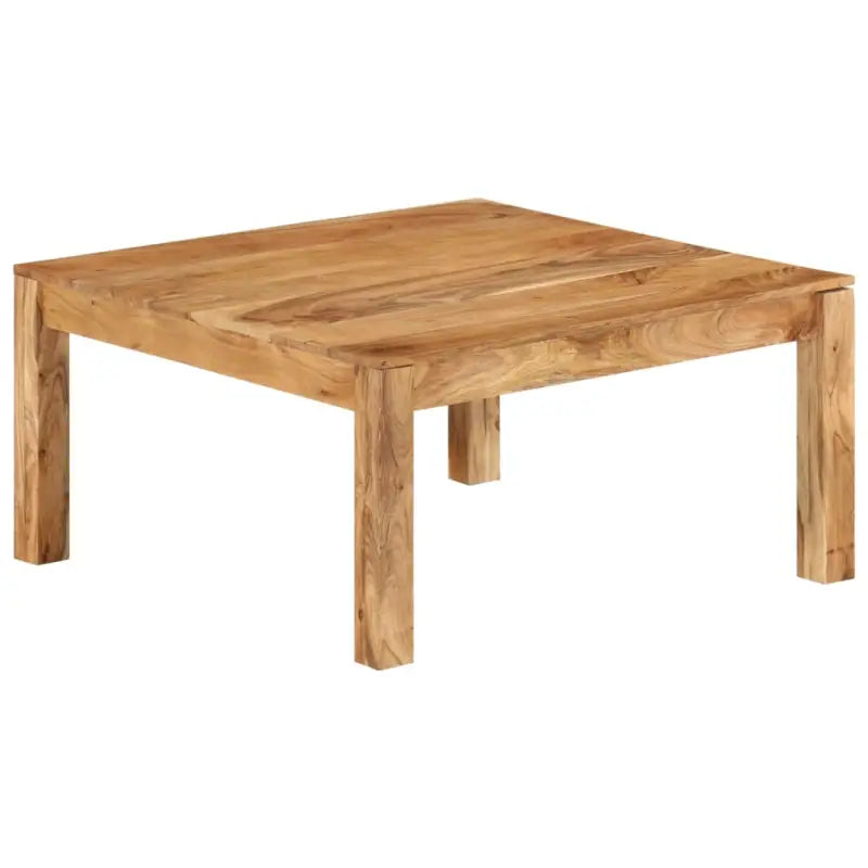 Vierkante salontafel van massief gerecycled hout voor landelijke stijl - 80 x 80 x 40 cm / 1 / Massief acaciahout