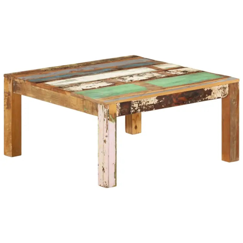 Vierkante salontafel van massief gerecycled hout voor landelijke stijl - Salontafels