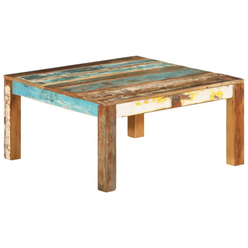 Vierkante salontafel van massief gerecycled hout voor landelijke stijl - Salontafels