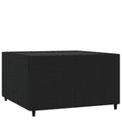 Vierkante tuin salontafel met poly rattan en gehard glas - Tuintafels