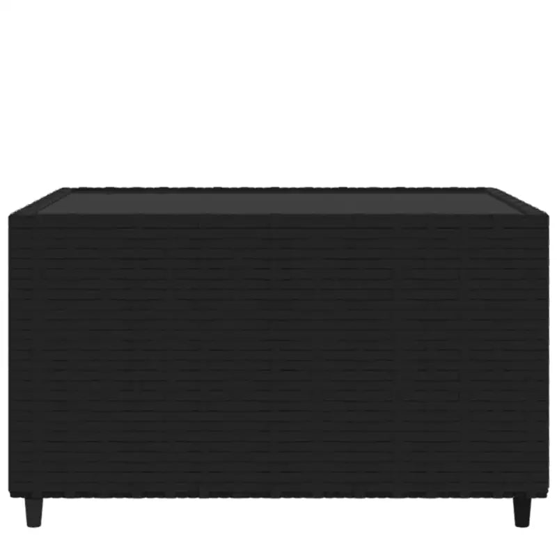 Vierkante tuin salontafel met poly rattan en gehard glas - Tuintafels