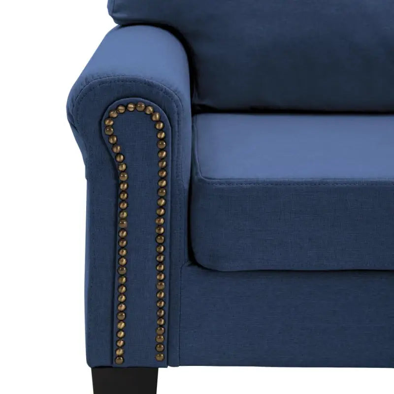 Vierzitsbank met kunststof poten voor een moderne woonkamer - Blauw / Vierzitsbank - Banken